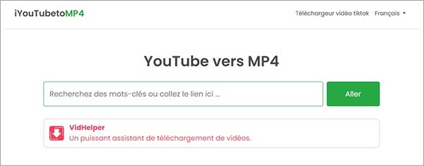 Convertir YouTube en MP4 avec iYouTubetoMP4