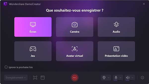 Enregistrer l'écran avec Wondershare DemoCreator